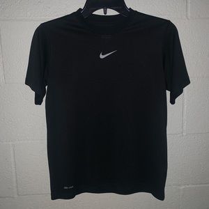 Nike Dri-Fit Black Short Sleeve Shirt - YOUTH M